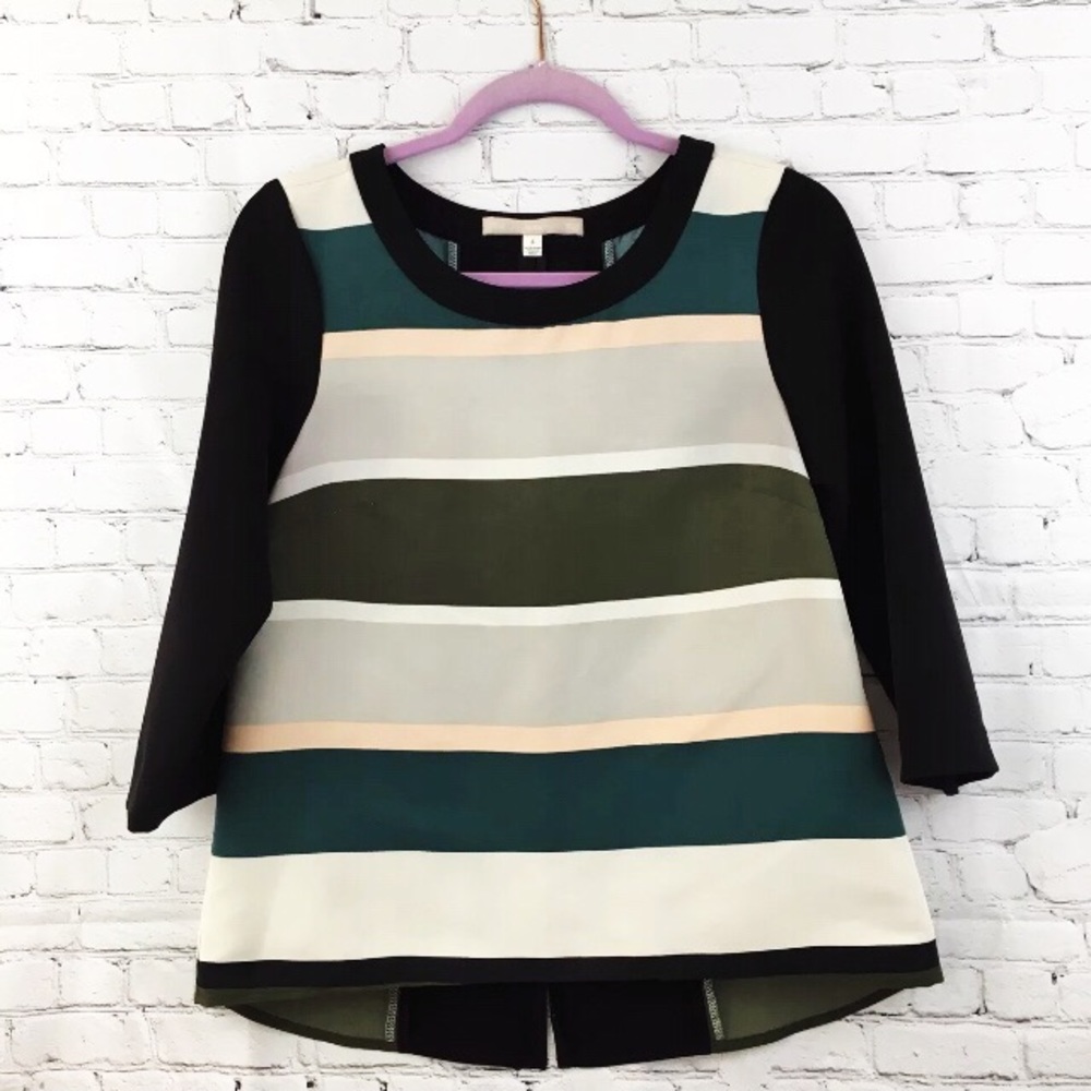 Anthropologie Troubadour Blouse Top Striped Sz 4